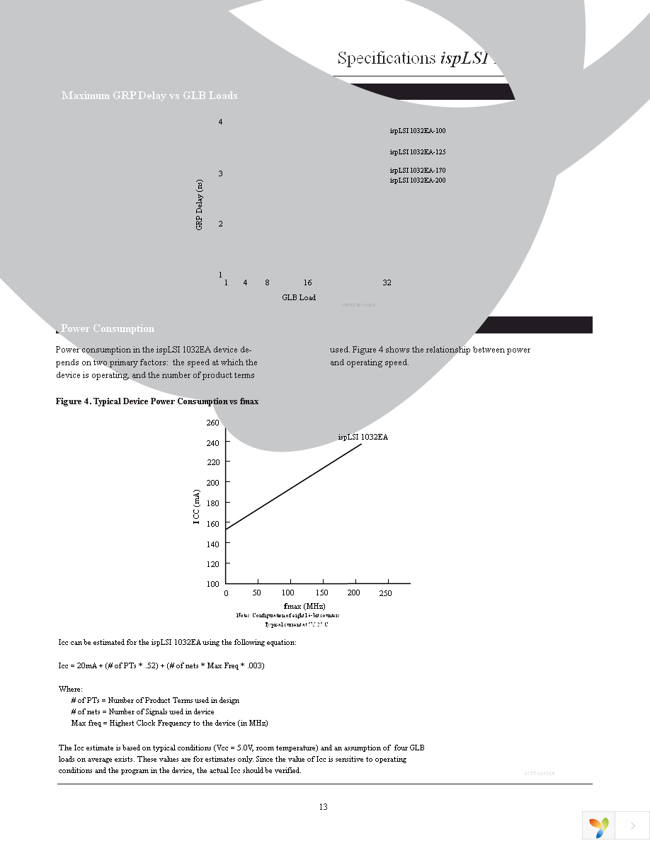 ISPLSI 1032EA-100LT100 Page 13